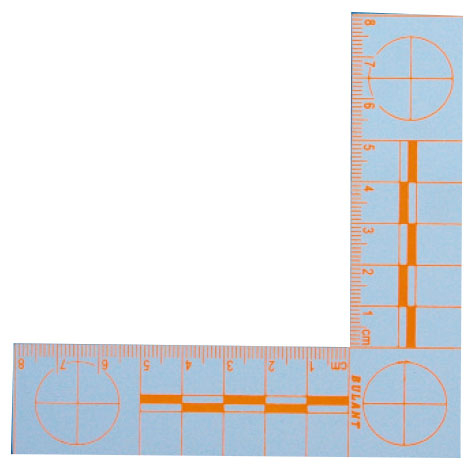 8x8厘米橙色直角荧光比例尺(No.C125) 价格：￥25.00元/包